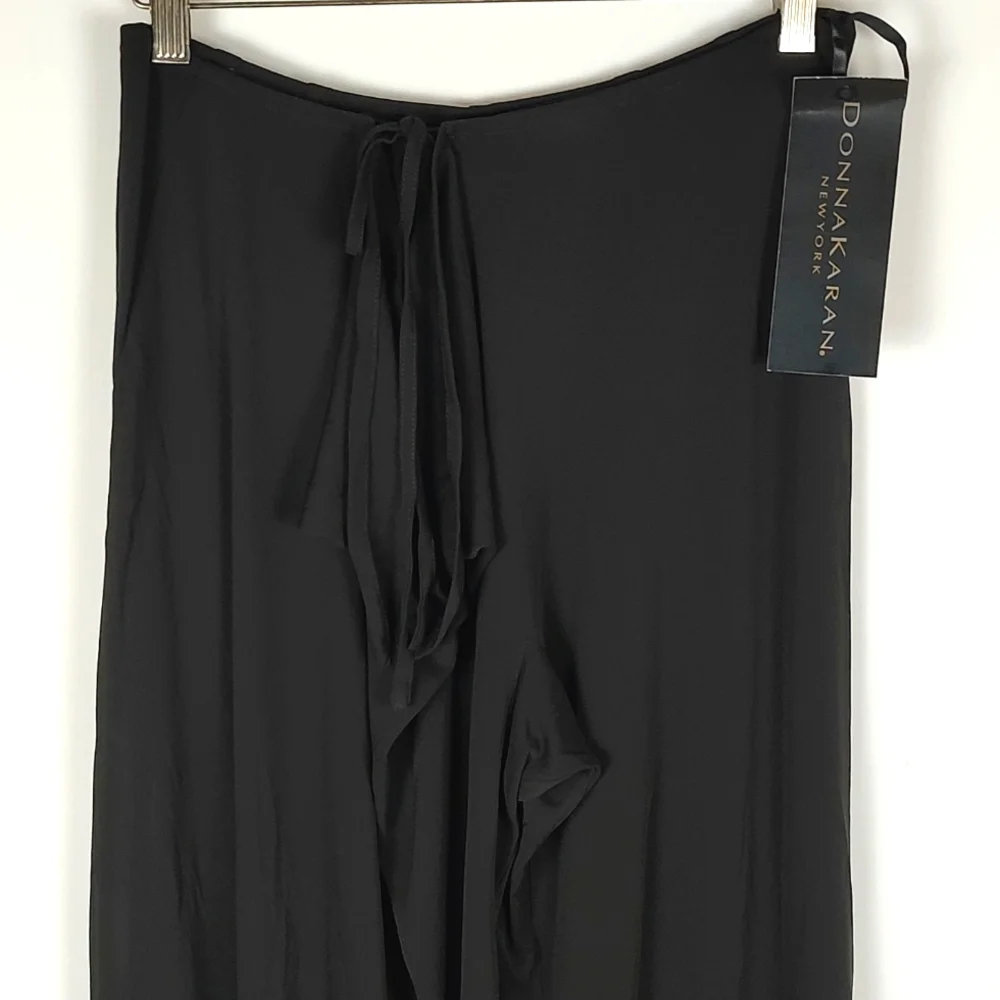 🔥HP🔥 Donna Karan NY 🔥 Black Label Front Bow Tie Closure Pants Medium 90's NWT - Picture 3 of 14